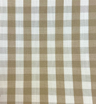 Dublin 02 Desized Brown Gingham Patterned Home Decor Fabric