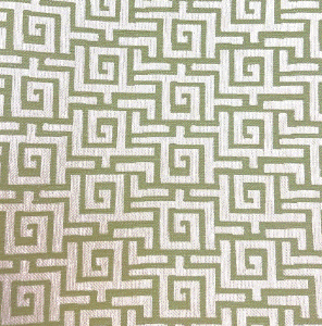 Meander 216 Willow Sage Green Contemporary Greek Key Patterned Home Decor Fabric