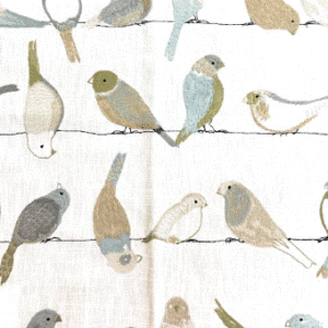 Flying Colors Spa Powerline Birds Embroidered Select Home Collection Patterned Home Decor Fabric By Swavelle