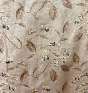 Sweet Talker Porcelain Floral Embroidery Patterned Home Decor Fabric