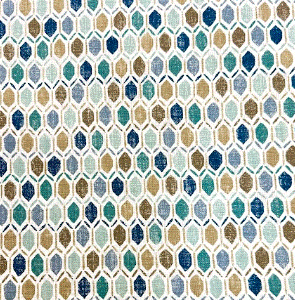 Uno Laguna Multi-Colored Geometrical Patterned Home Decor Fabric