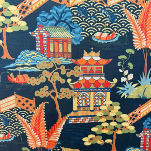 Tao Peacock Asian Oriental Patterned Home Decor Fabric