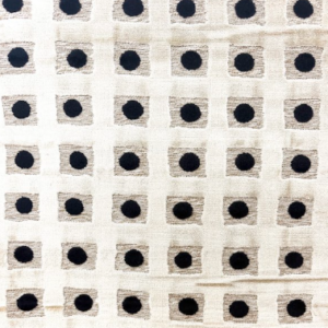Domino Onyx Geometrical Pattered Upholstery Fabric
