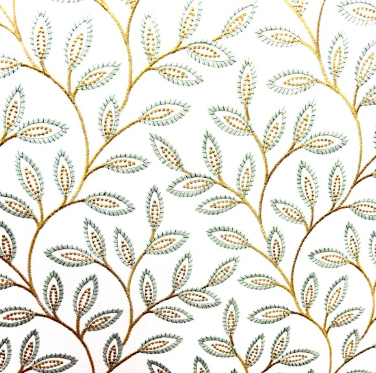 Swanson Haze Leaf Embroidery Patterned Home Decor Fabric