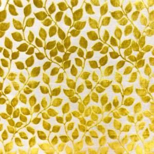 Lovely Leaf Velvet Golden Patterned Upholstery Fabric