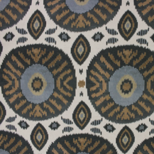 Kiyana Denim Aztec Patterned Multipurpose Fabric Platinum Collection By Richloom