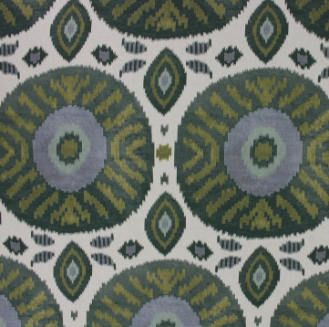 Kiyana Mineral Green Aztec Patterned Multipurpose Fabric Platinum Collection By Richloom