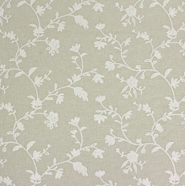 Kirian Parchment Sheer Leaf Patterned Drapery And Multipurpose Fabric Platinum Collection By Richloom