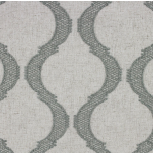 Colina Aquamarine Embroidery Patterned Multipurpose Fabric Platinum Collection By Richloom