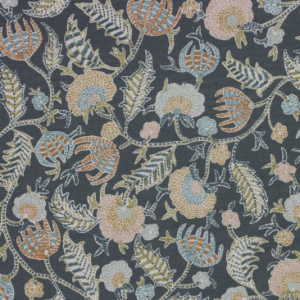 Berioska Ink Patterned Multipurpose Fabric Platinum Collection By Richloom