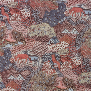 Cranbrook Rose Patterned Multipurpose Fabric Platinum Collection By Richloom