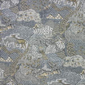 Cranbrook Slate Patterned Multipurpose Fabric Platinum Collection By Richloom