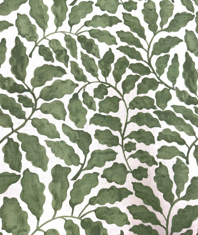 Boutique Floral Herbal Green Leaf Patterned Home Decor Fabric