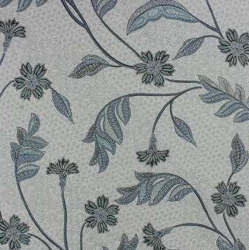 Atsuko Batik Blue Harvest Floral Patterned Multipurpose Fabric Platinum Collection By Richloom