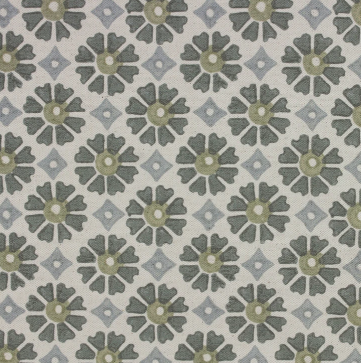 Motet Slate Blue Floral Patterned Multipurpose Fabric Platinum Collection By Richloom