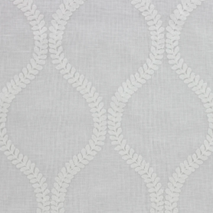 Gateaux Glacier White Embroidered Drapery & Multipurpose Fabric Platinum Collection By Richloom