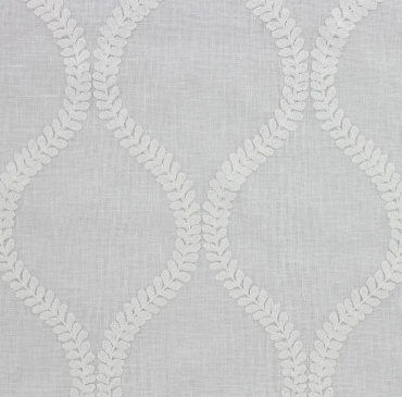 Gateaux Glacier White Embroidered Drapery & Multipurpose Fabric Platinum Collection By Richloom