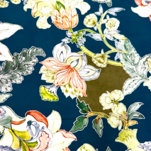 Whitman Floral Teal Patterned Home Decor Fabric